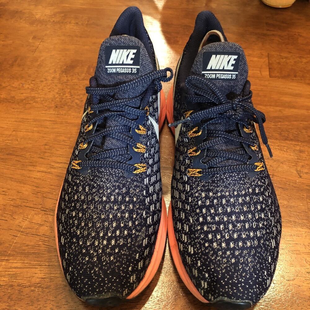 Nike Women Shoe Air Zoom Pegasus 35 Size 9.5M Blue Athletic Sneaker Workout - Picture 2 of 12